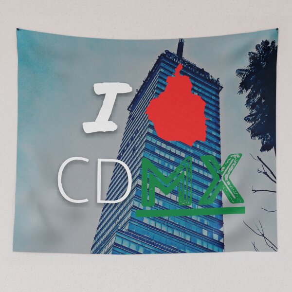 Artikelvorschau, Ich liebe CDMX - Torre Latino - Großer Text entworfen und verkauft von MexaPrint.