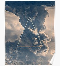 Inverted Cloud Triangle Poster