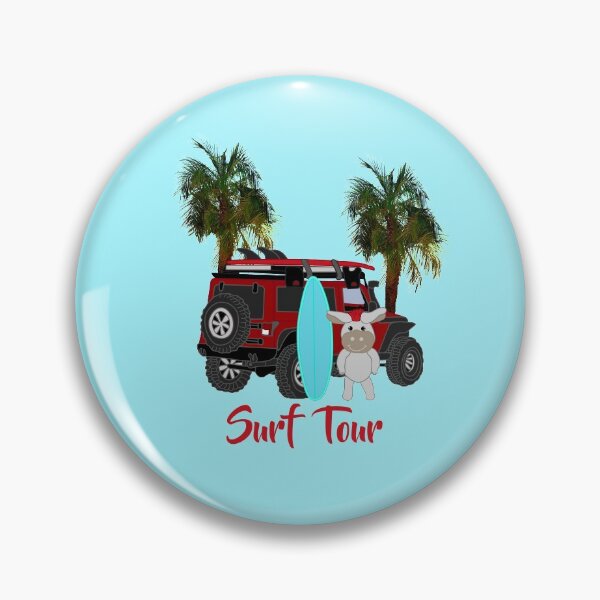 Item preview, Punky Donkey Surf Tour/ red SUV, Palms tree designed and sold by CreaVisArt.