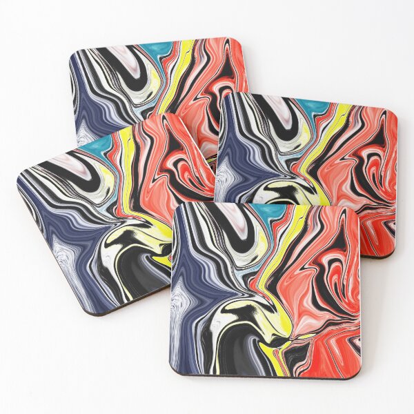 Item preview, Abstract marble fluid art Rainbow  designed and sold by KateKozma.