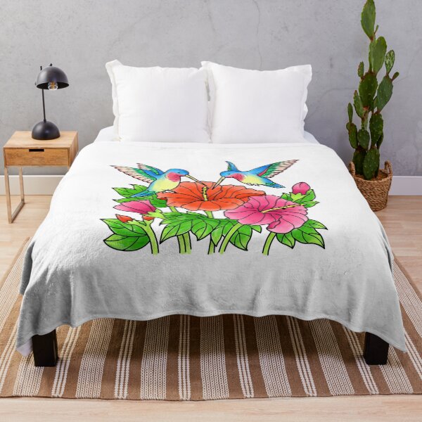 Item preview, Hummingbirds Exotic Flowers Tropical Summer Design designed and sold by samshirts.