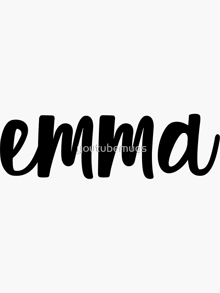 Sticker for Sale avec l'œuvre « Autocollant prénom Emma » de l