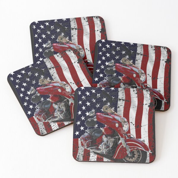 Item preview, Patriotic American Motocycles US Flag Patriots Veteran Design designed and sold by MyFavorTee.