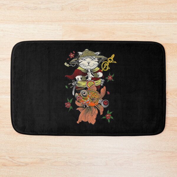 Item preview, Japanese Samurai Katana Ninja Cat And Koi Fish Carp Warrior designed and sold by maizreo.