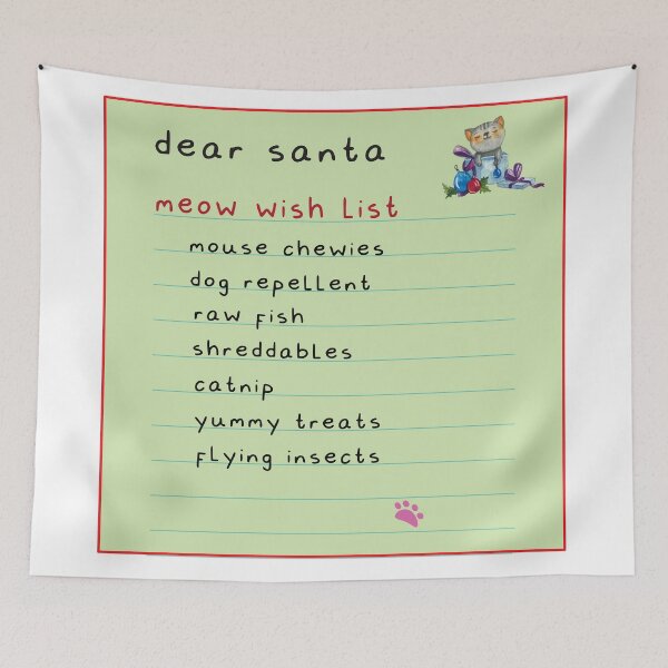 Item preview, Kitten Christmas Wish List designed and sold by dfavrefelix.