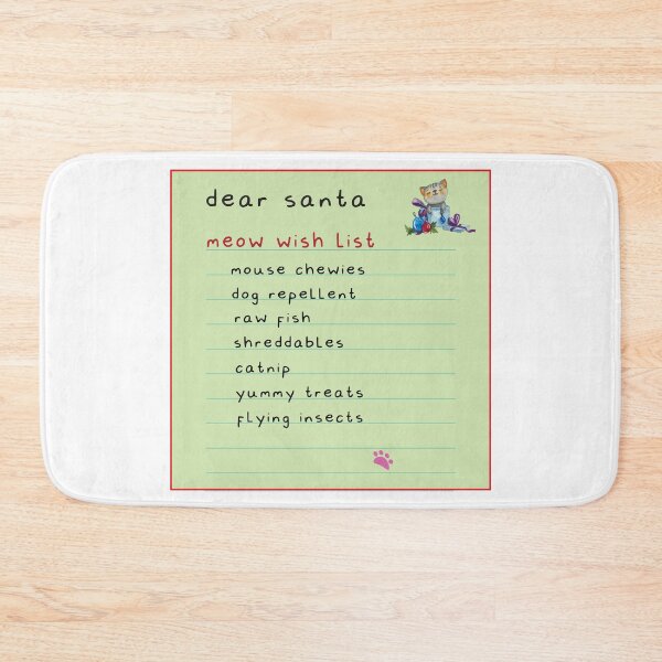 Item preview, Kitten Christmas Wish List designed and sold by dfavrefelix.