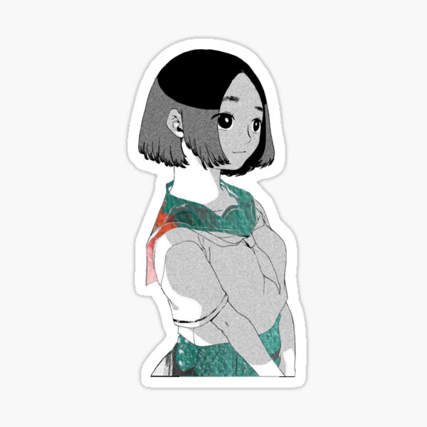 mori - période bleue. toile renversée Sticker