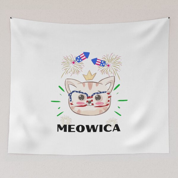 Item preview, Cat celebrate America, MEOWICA, 4th July, , Independence Day designed and sold by 880Desing.