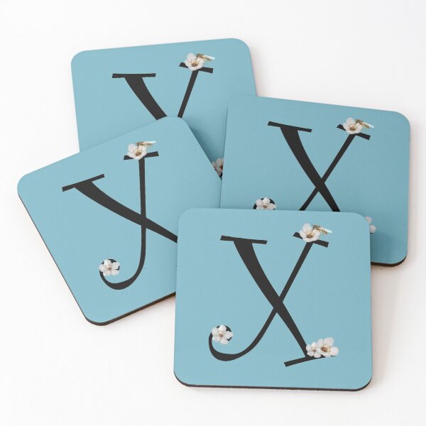 Item preview, Floral and bee initial X designed and sold by Kristaine.