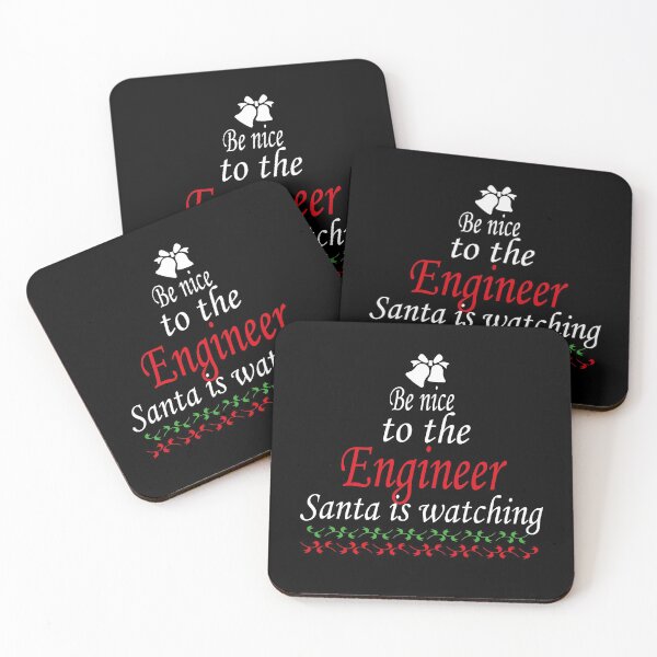 Item preview,  Be Nice To The Enginner Santa Is Watching, Funny Xmas Saying, Cute Christmas Engineer Gift designed and sold by Rassitni.