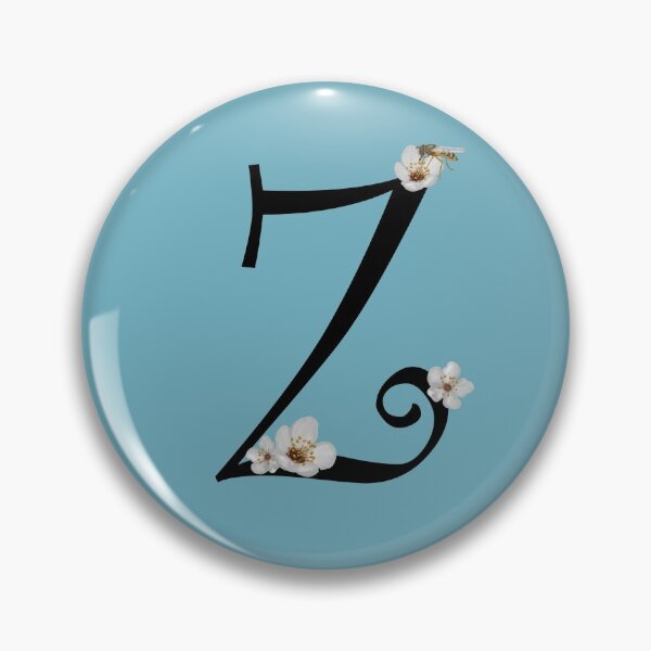 Item preview, Floral and bee initial Z designed and sold by Kristaine.