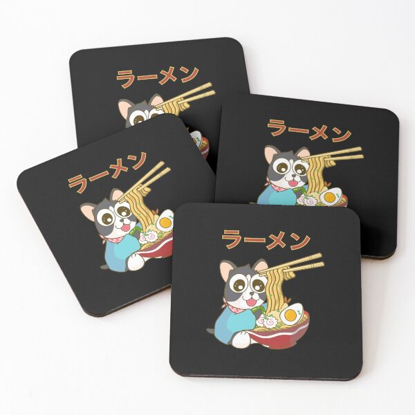 Item preview, THE CUTE SHIBA INU EATING RAMEN NOODLES designed and sold by Warenae.