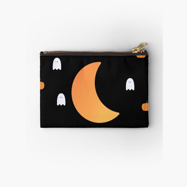 Item preview, Halloween/Yellow Orange Gradient Crescent Moon, Pumpkins, Ghosts designed and sold by ShaunSandhu.
