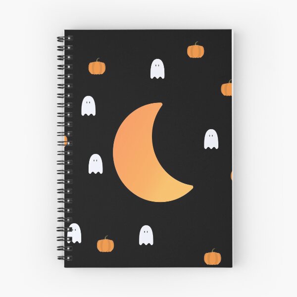 Item preview, Halloween/Yellow Orange Gradient Crescent Moon, Pumpkins, Ghosts designed and sold by ShaunSandhu.