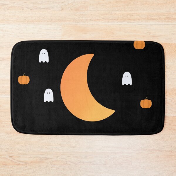 Item preview, Halloween/Yellow Orange Gradient Crescent Moon, Pumpkins, Ghosts designed and sold by ShaunSandhu.
