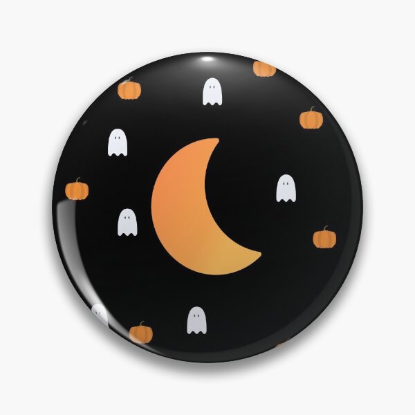 Item preview, Halloween/Yellow Orange Gradient Crescent Moon, Pumpkins, Ghosts designed and sold by ShaunSandhu.