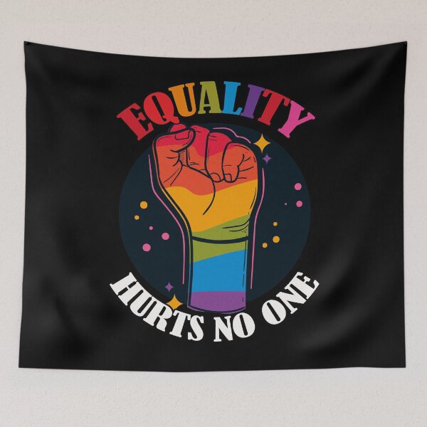 Item preview, Equality Hurts No One- LGBTQ Rainbow Fist- Pride designed and sold by EvaWolf.