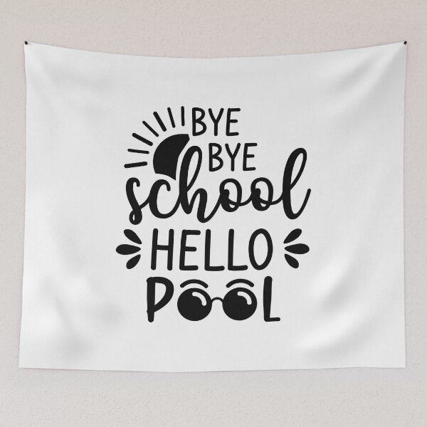 Item preview, Bye Bye School Hello Pool (Black) designed and sold by FilipeFerreira.