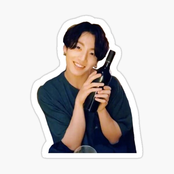 BTS Jungkook wine meme Sticker