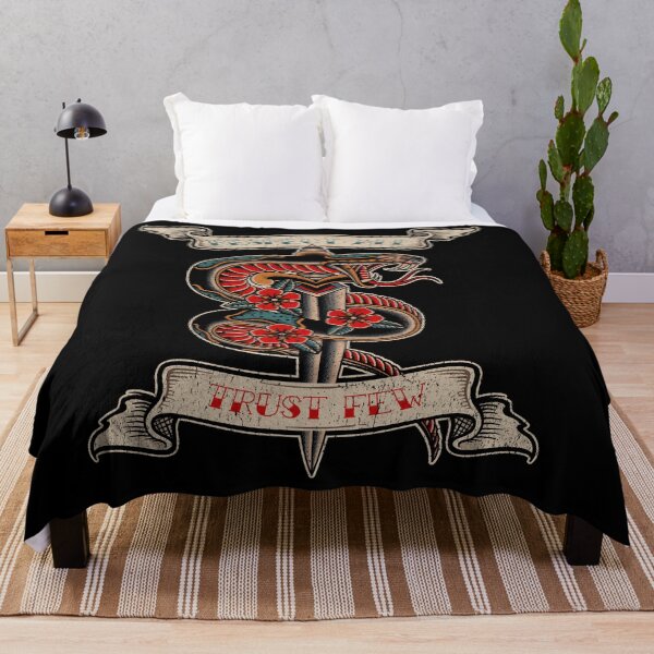 Item preview, Respect All Trust Few, Old School, Snake, Serpent and Rose Tattoo Design designed and sold by Proverbial Wisdom Design.