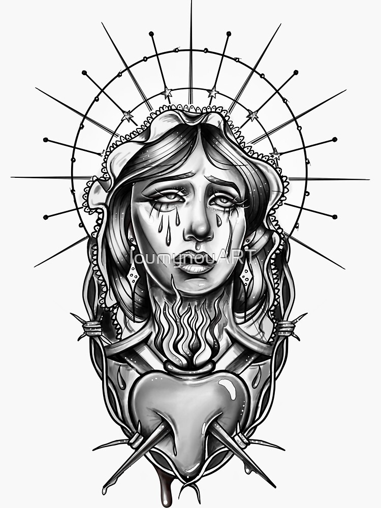 "dark tattoo art" Sticker for Sale by loumynouART Redbubble