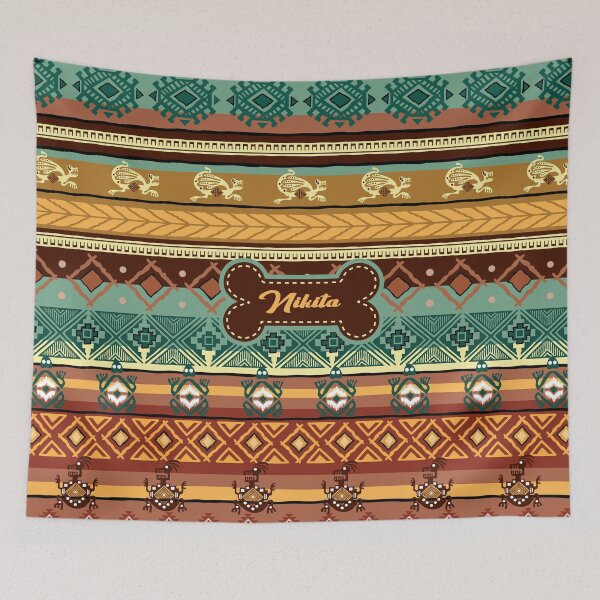Item preview, Custom Aztec Dog Decor Print designed and sold by sunnthreads.