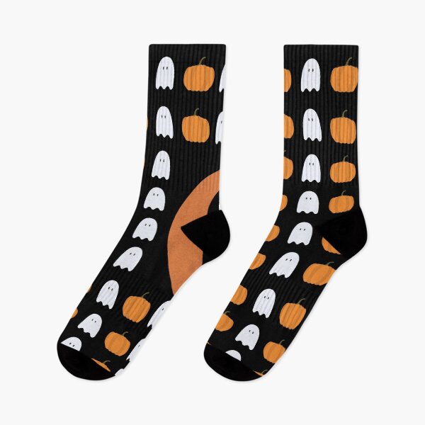Item preview, Halloween/Orange Crescent Moon, Pumpkin, Ghost Pattern designed and sold by ShaunSandhu.