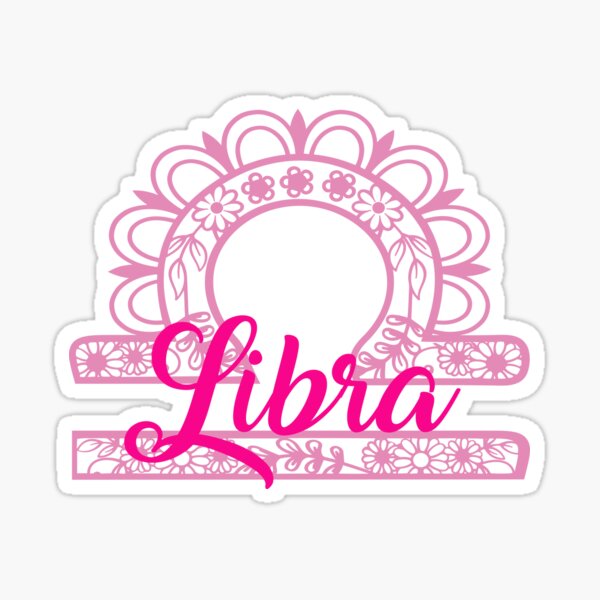 Libra Zodiac Sign Girl Birthday Gift Horoscope' Sticker