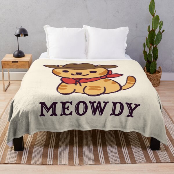 Item preview, I draw billy the kitten being the cowboy cat he is / meowdy text designed and sold by RansRoom.