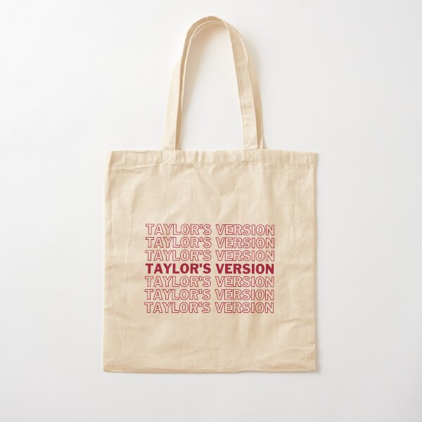 Taylors Version Tote- Bolso de agradecimiento de color rojo del álbum Bolsa de algodón