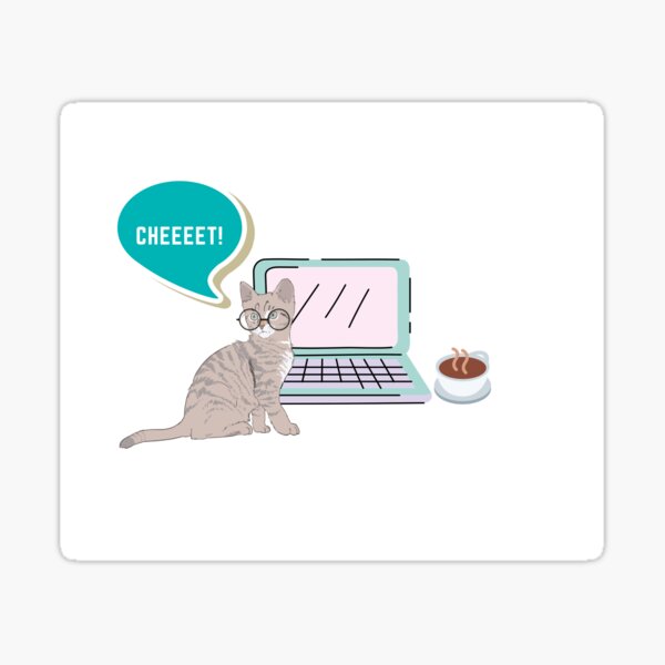 Item preview, cat and coffee designed and sold by Mery-Bella.