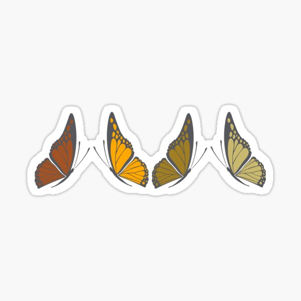 Monarch Butterfly Gradient Wanderer Common Tiger Sticker