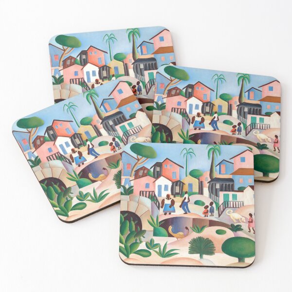 Item preview, Tarsila do Amaral - The Hill of the Favela - Morro da Favela - Brazilian artist painting designed and sold by MindChirp.