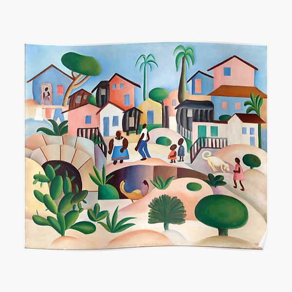 Tarsila do Amaral - The Hill of the Favela - Morro da Favela - Brazilian artist painting Poster