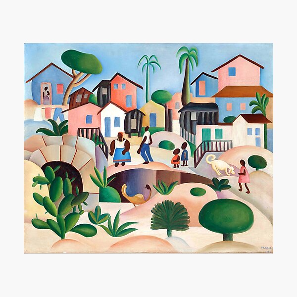 Tarsila do Amaral - The Hill of the Favela - Morro da Favela - Brazilian artist painting Photographic Print