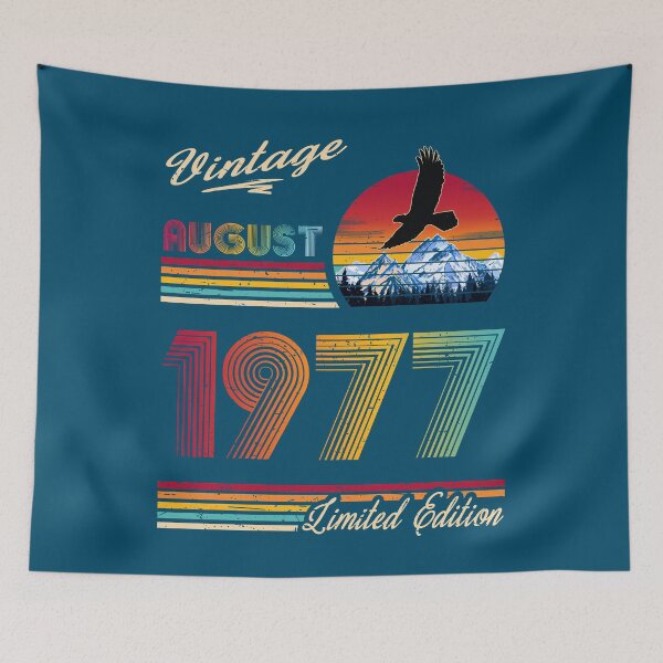 Item preview, August 1977 Birthday designed and sold by GreenSplash.
