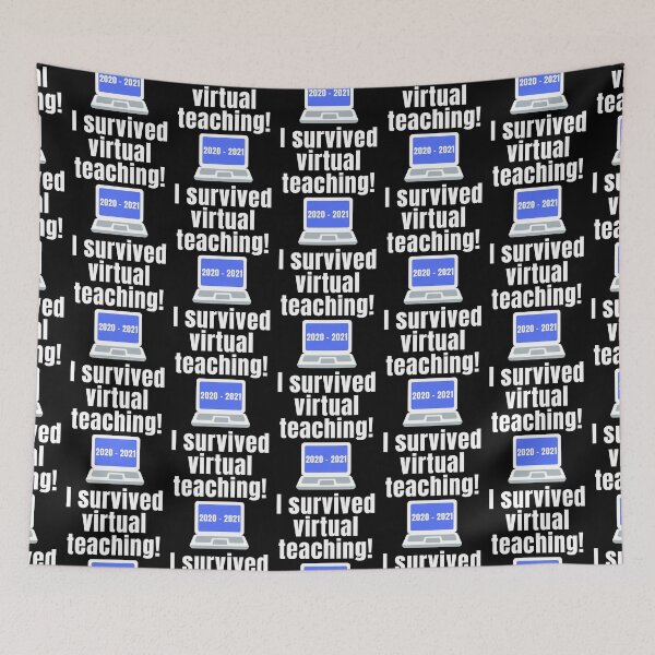 Item preview, I Survived Virtual Teaching, Proud Teacher designed and sold by WhimsicaliTee.