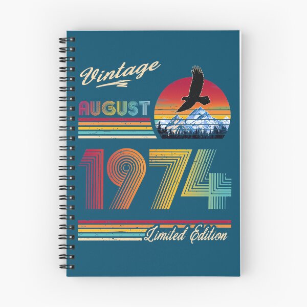 Item preview, August 1974 Birthday designed and sold by GreenSplash.