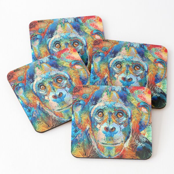 Item preview, Colorful Monkey Art - Monkey Business Chimp  designed and sold by Sharon Cummings Art.