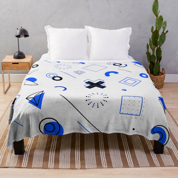 Item preview, A beautiful pattern made of blue elements on a white background designed and sold by DinujayaDesigns.