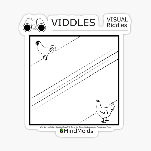 The Viddles Series - Chicken Cross the Road Sticker