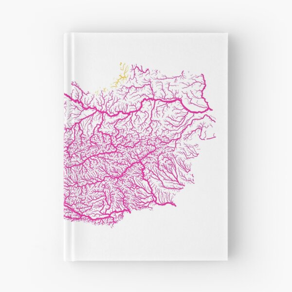 Item preview, Austria River Basin Map in Rainbow Colours with White Background designed and sold by GrasshopperGeo.