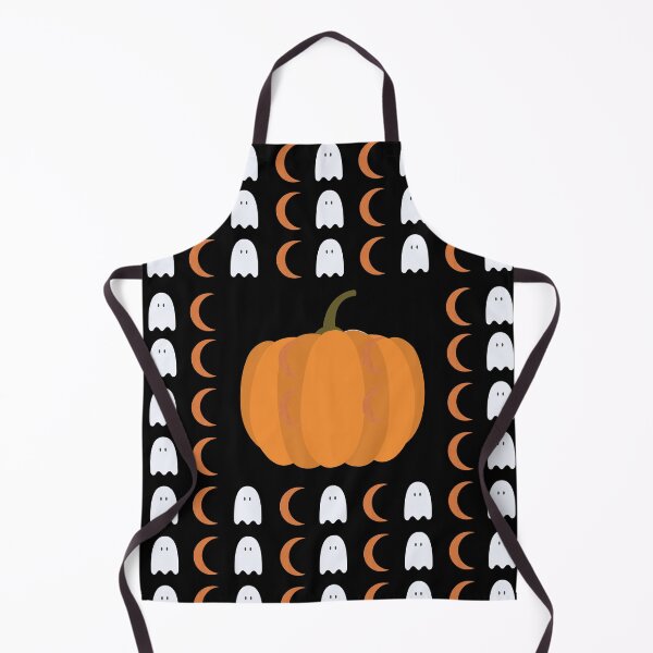 Item preview, Halloween/Orange Crescent Moon and Ghost Pattern w/Pumpkin in Center designed and sold by ShaunSandhu.