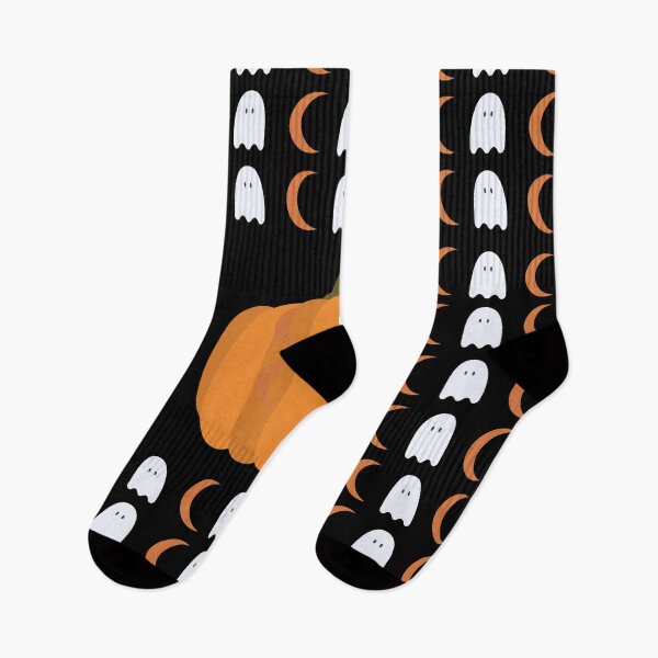 Item preview, Halloween/Orange Crescent Moon and Ghost Pattern w/Pumpkin in Center designed and sold by ShaunSandhu.