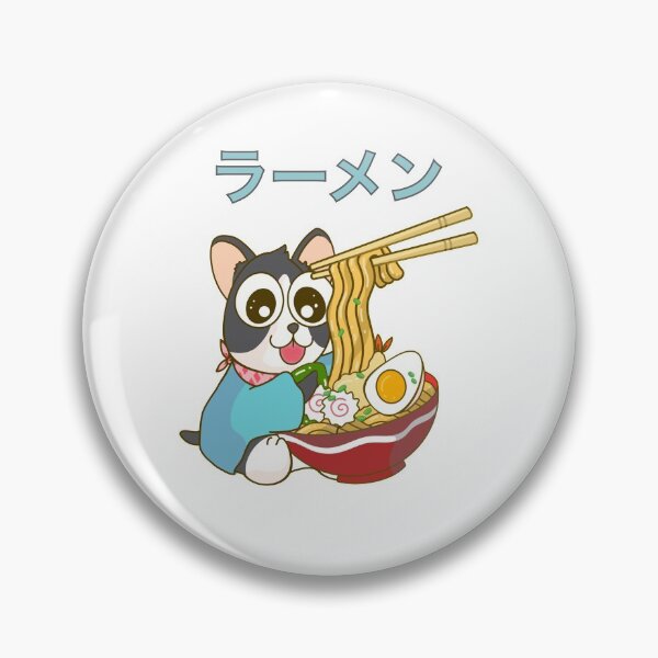 Item preview, THE JAPANESE SHIBA INU EATING BOWL OF RAMEN designed and sold by Warenae.