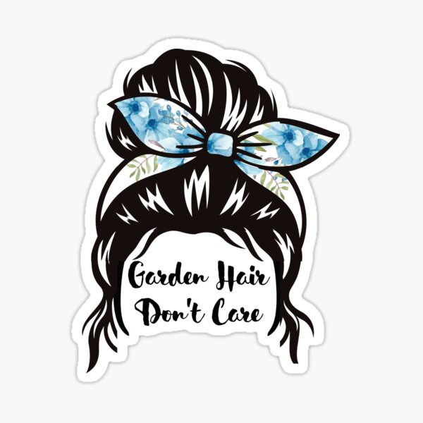Messy Hair Dont Care Stickers for Sale | Redbubble