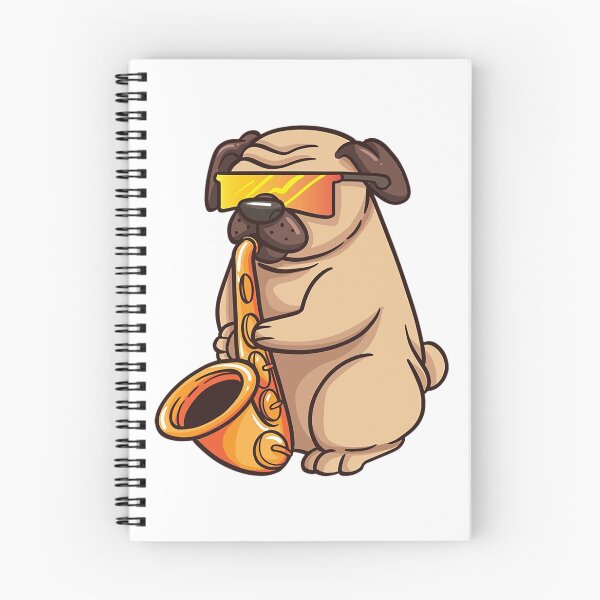 Item preview, Jazz Music Pug Dog Spirit Sax designed and sold by Letters-Art.