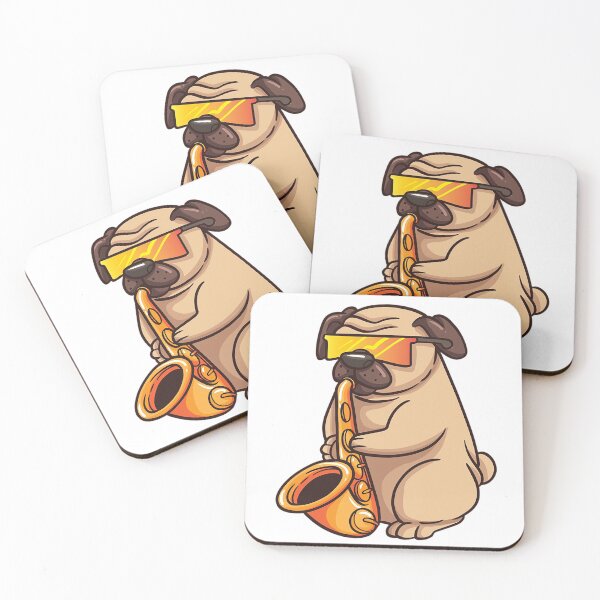 Item preview, Jazz Music Pug Dog Spirit Sax designed and sold by Letters-Art.