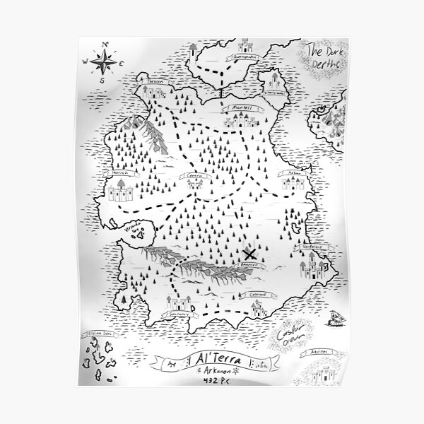 Map of Al'Terra - by Siren Poster