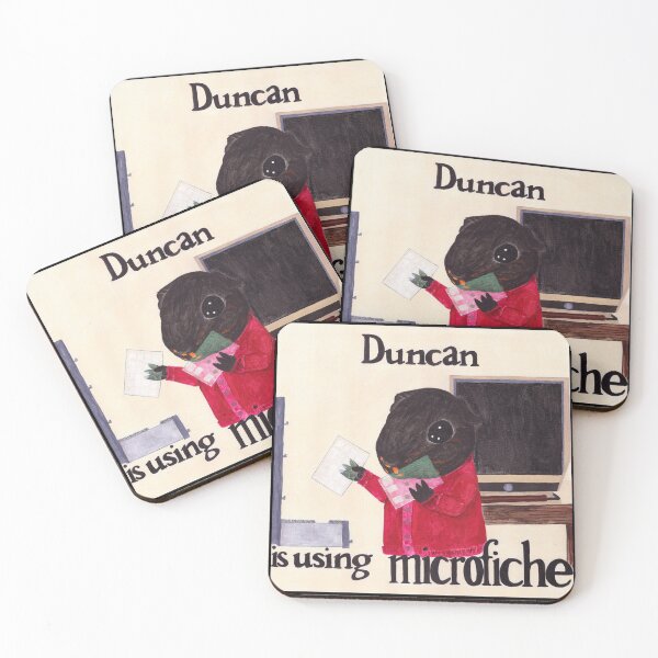 Artikelvorschau, Duncan verwendet Mikrofiche. entworfen und verkauft von Guinea Pigs and Books.